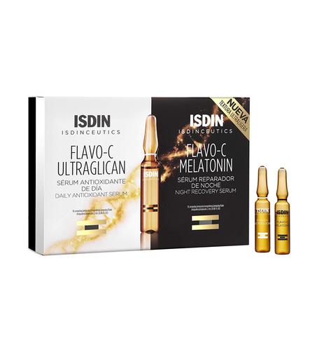 ISDIN FLAVO C PACK SERUM 24H JOUR ET NUIT 10+10 AMPOULES