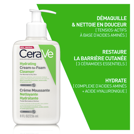 CERAVE CREME MOUSSANTE HYDRATANTE PNS 236ML