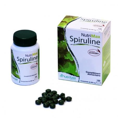 Nutrimax Spiruline 100% Bio, 120 Comprimés