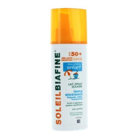 SOLEIL BIAFINE LAIT SPRAY SOLAIRE ENFANTS PEAU FRAGILES FPS50+ 200ML