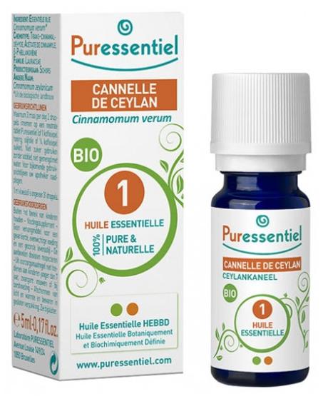 PURESSENTIEL HUILE ESSENTIELLE CANELLE DE CEYLAN 5ML