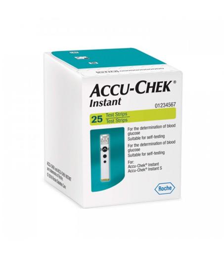 ACCU CHEK INSTANT BANDELETTES 25U