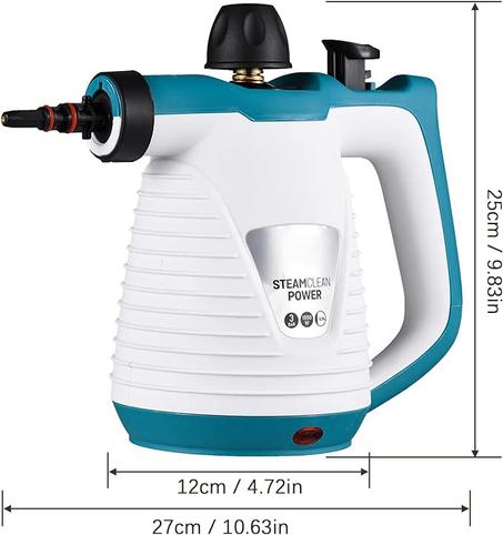 ايكام منظف بخار محمول باليد بقدرة 1050 واط مع 9 قطع ملحقات، جهاز بخار محمول متعدد الوظائف للمطبخ والاريكة والحمام ونافذة السيارة