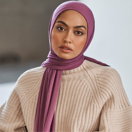 Foulard coton "purple-pink"