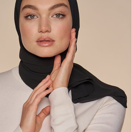 Foualrd chiffon de soie "noir"