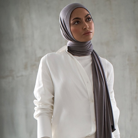 Foulard coton "gris"