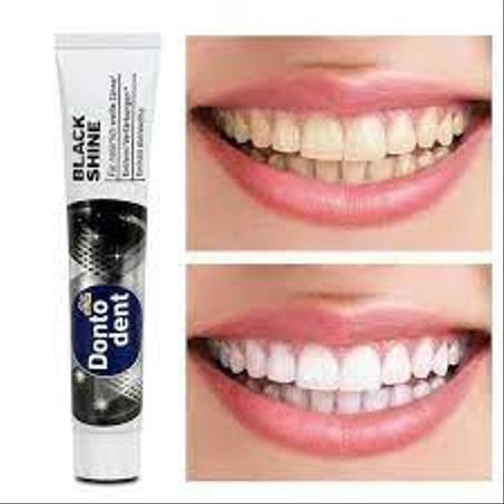 Dontodent Black Shine مبيض الاسنان بالفحم المنشط لتبييض الأسنان و حماية اللثة