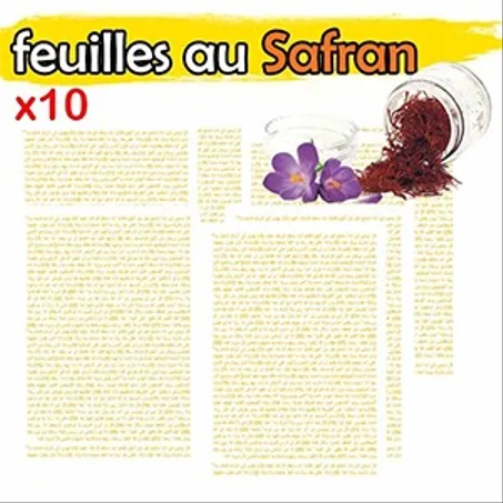 Feuilles Coranisées au Safran