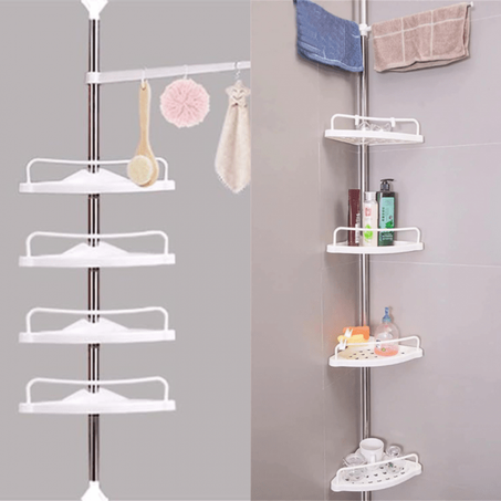 رف زاوية الحمام متعدد الاستعمالات