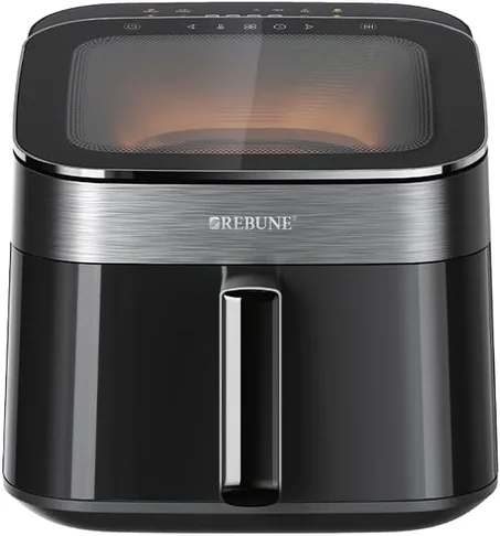 6.5L 1700W Bladeless Air Fryer - Healthy Cooking with Modern Touch (Black with Silver)