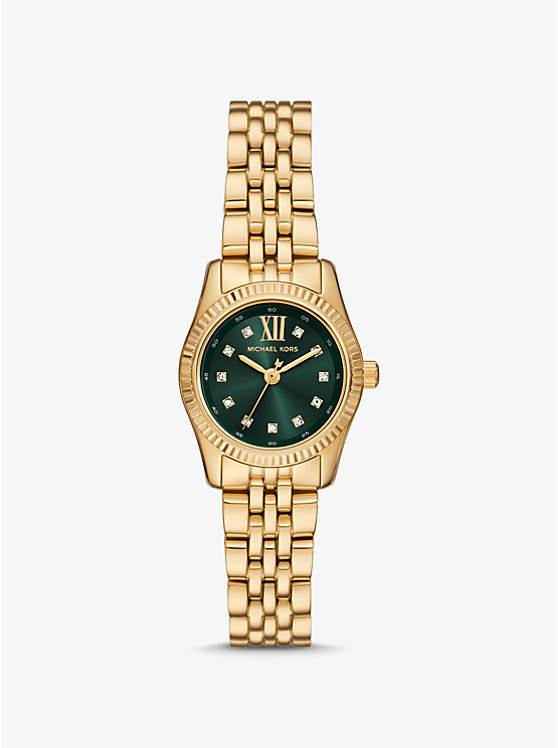 Michael Kors Petite Lexington Pavé Gold-Tone Watch