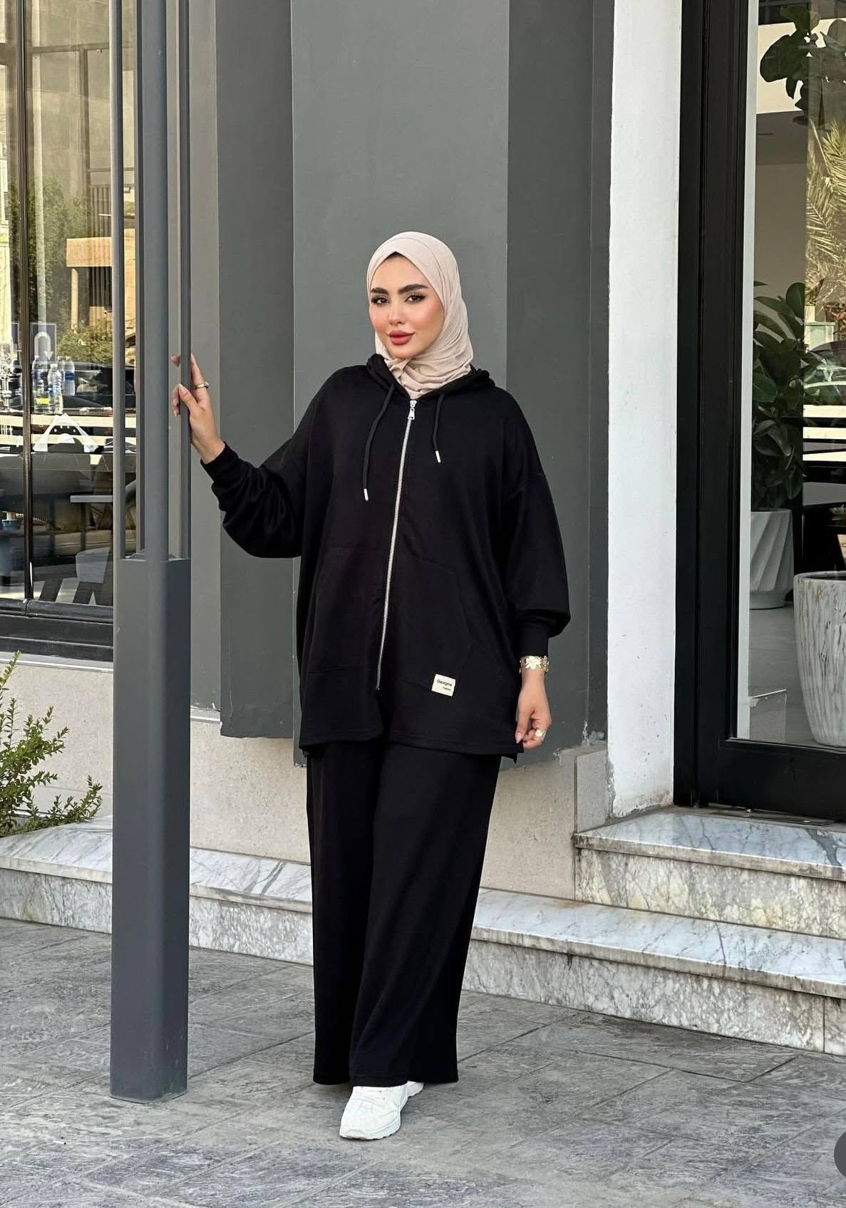 كيطمة 2 بياس اوفر سايز ثوب مونطوني