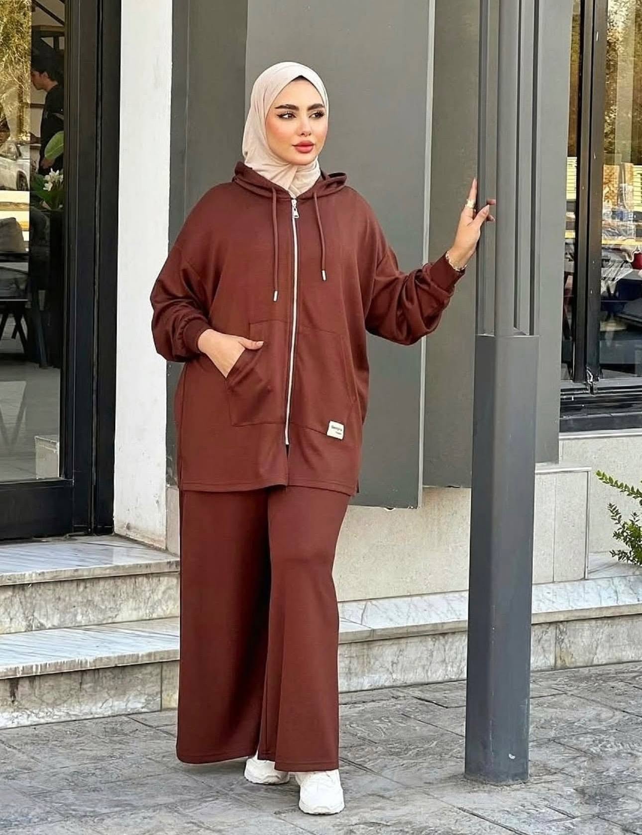 كيطمة 2 بياس اوفر سايز ثوب مونطوني