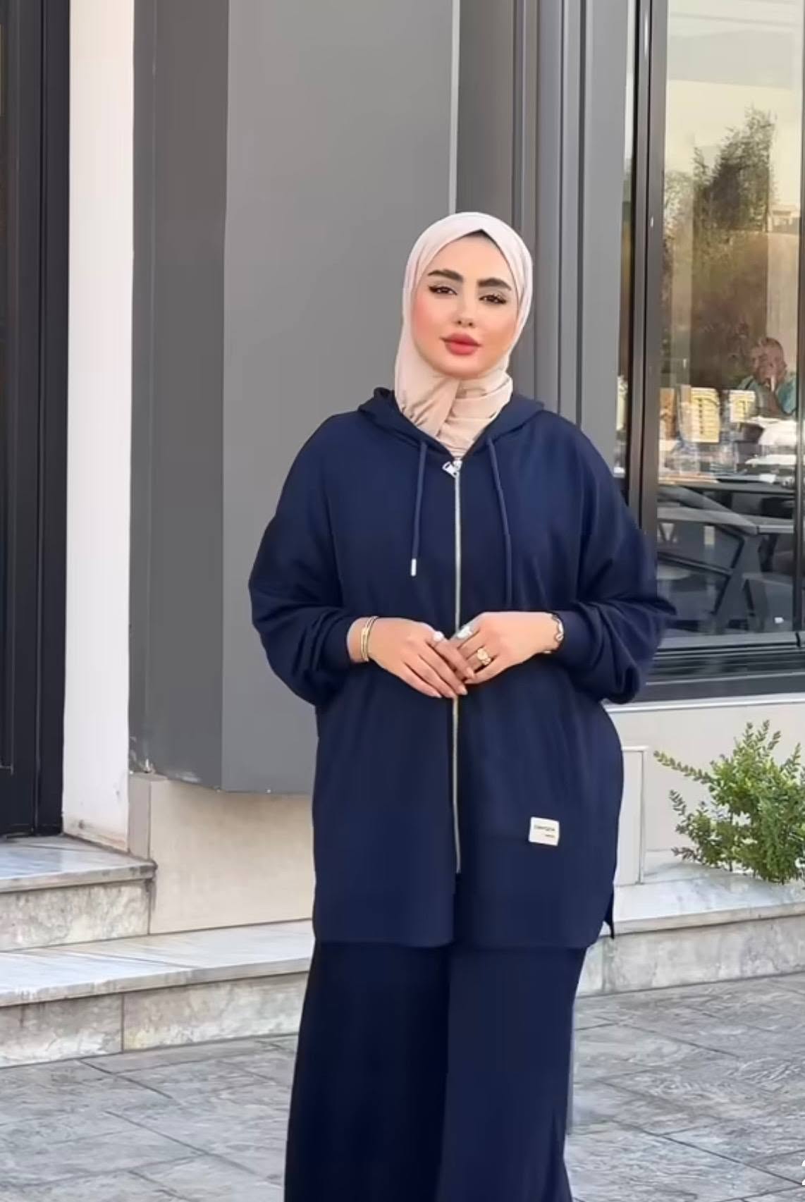 كيطمة 2 بياس اوفر سايز ثوب مونطوني