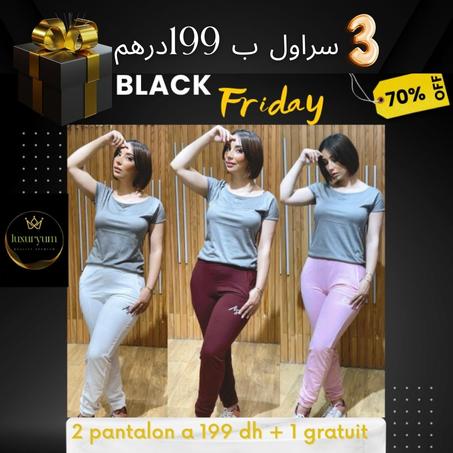 PACK 3 pantalon coton