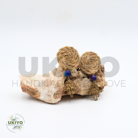 Boucles d'oreilles en ficelle