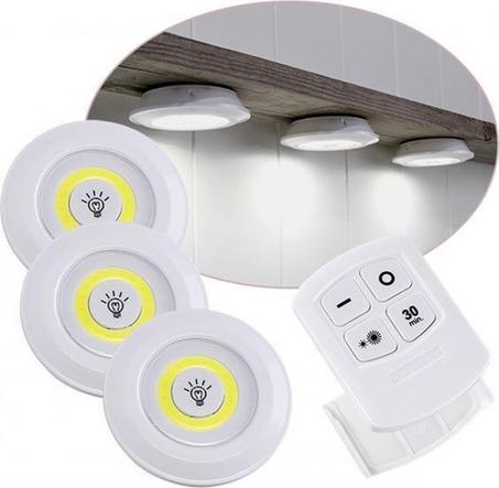 Kit de 3 lampes LED sans fil – avec télécommande