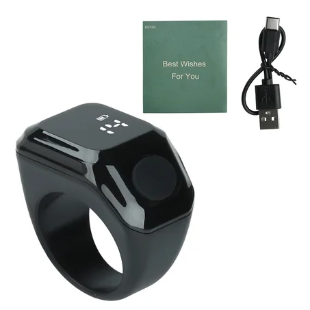 خاتم تسبيح رقمي البلوتوث مع شاشة OLED