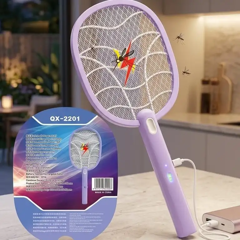شبكة صاعقة للبعوض قابلة لإعادة الشحن (طراز QX-2201)