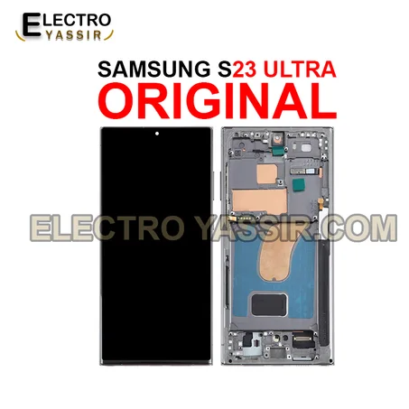 LCD SAMSUNG S23 ultra frame ORIGINAL VERT+NOIR SM-S911B