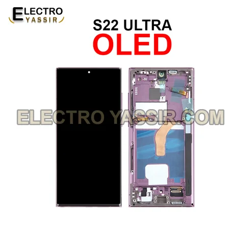 LCD SAMSUNG S22 ULTRA+FRAME 5G BLACK+VIOLET OLED BIG SM-S901B