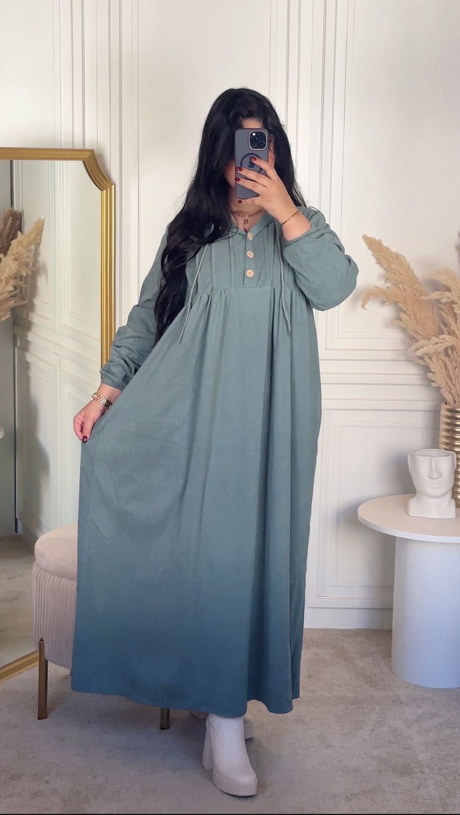 Robe ample élégante avec dégradé de couleur douce