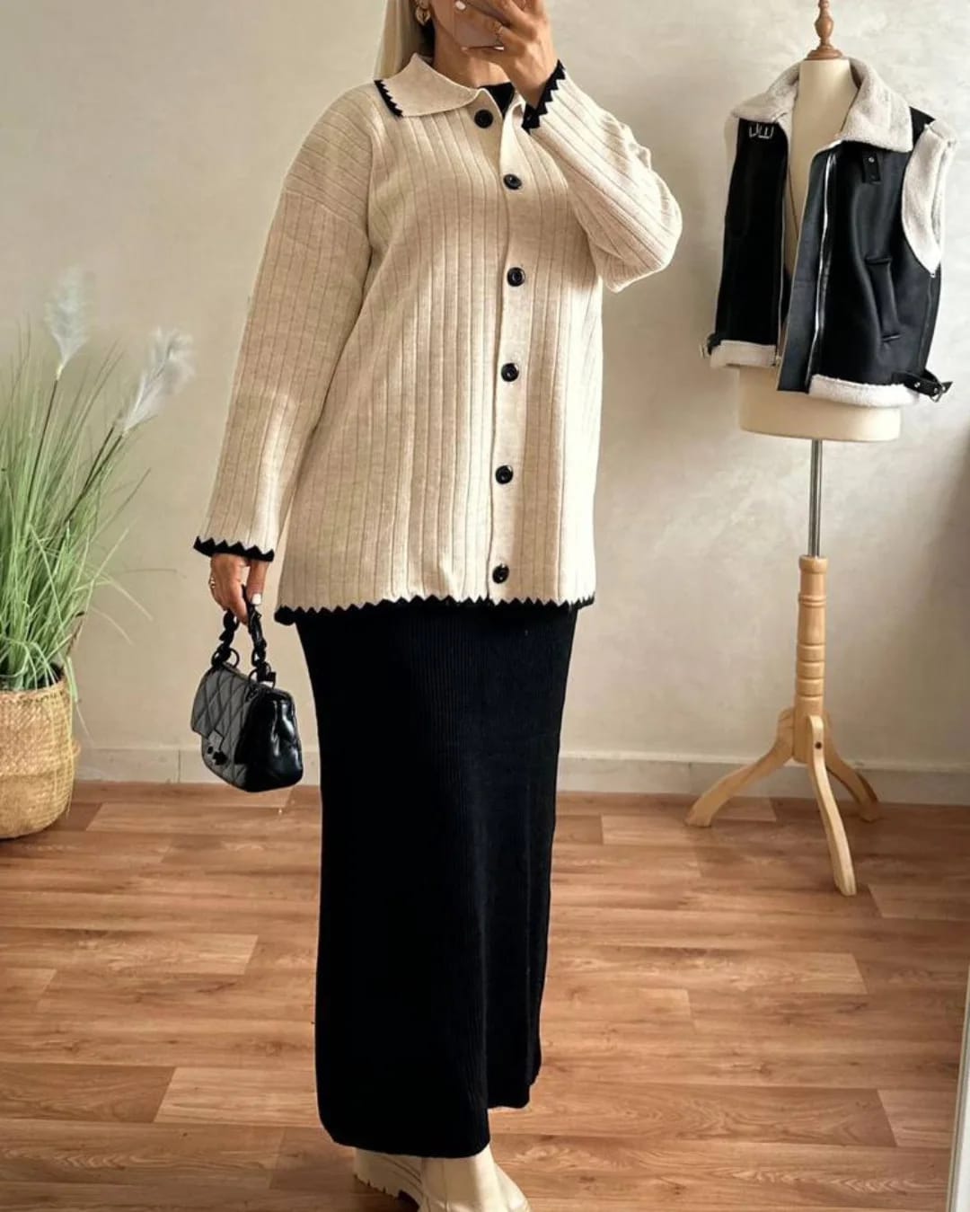 Style chic avec une veste texturée