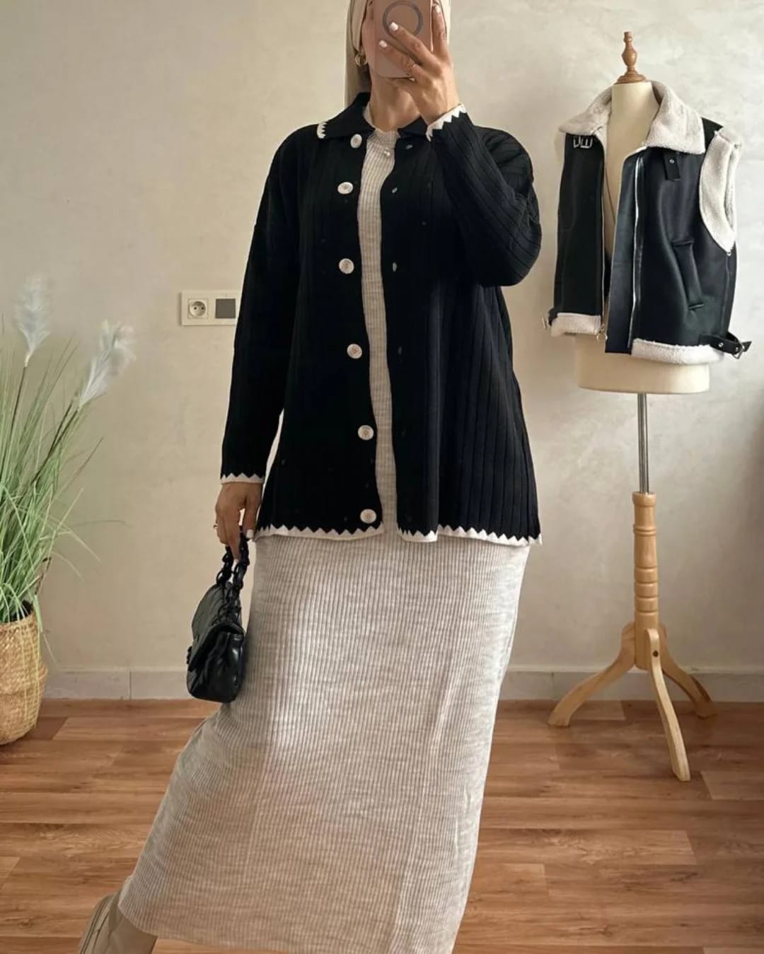 Style chic avec une veste texturée