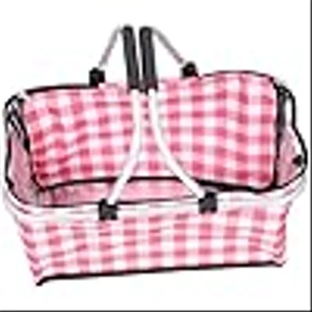 POPETPOP Insulated Picnic Bag for Outdoor Use Portable Food Storage Basket Handle Foldable Design for Picnics and Travel Leak-Proof Cooler Tote