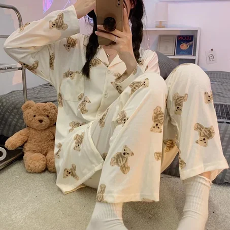 Cotton milk long sleeves pyjama  free size light yellow