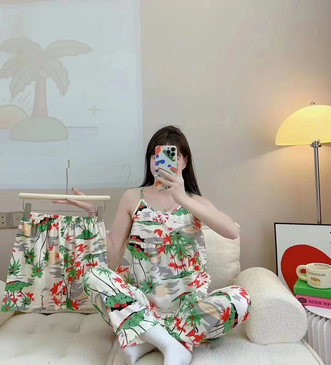 Cotton milk 3 in 1  Pyjama  Free size