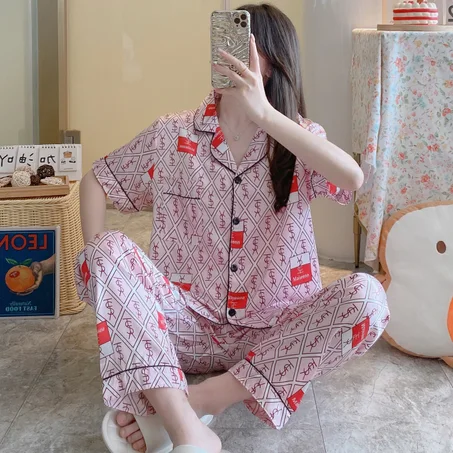 CAND Woman's  silk Terno Pyjama Nightwear #117# Free size (copy)