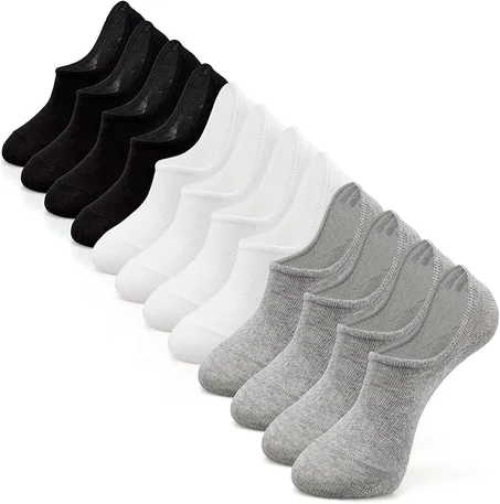 IDEGG Calcetines invisibles para mujeres y hombres, de corte bajo al tobillo, cortos, antideslizantes, atléticos, para correr, novedosos, informales, con forro invisible