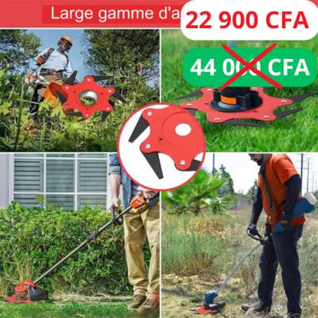 Tête de Fauchage Lame 6 Dents Adaptable Pour Débroussailleuse (Seulement la lame)