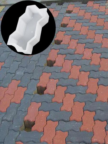 Moule en Brique Zig Zag de Béton Réutilisable en Forme de Vague