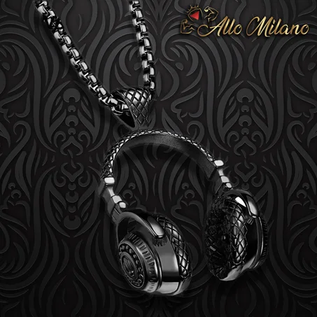 Collier avec pendentif de casque DJ