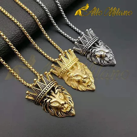 Collier avec pendentif de lion