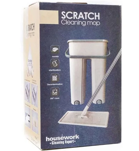 مجموعة أدوات تنظيف الممسحة والدلو