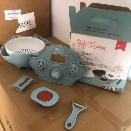 قطاعة خضراوات متعددة الوظائف 9 في 1 مع سلة تصفية