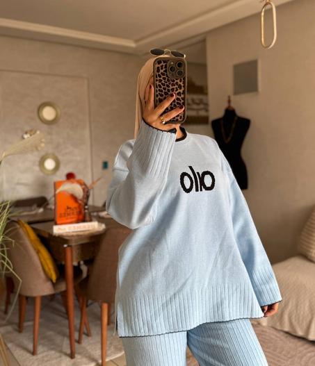 أنصومبل "أولو" تركي 🇹🇷 للمحجبات وغير المحجبات  (Bleu Ciel)