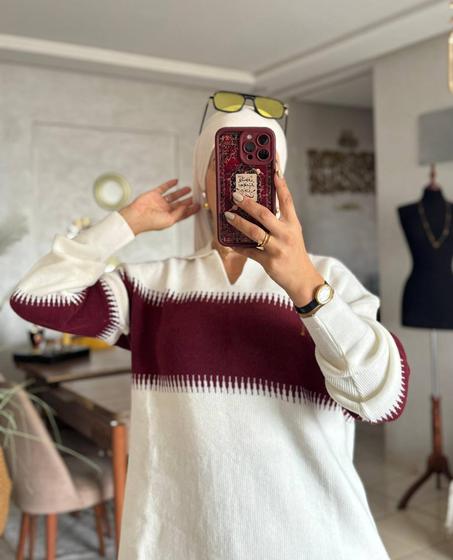 أنصومبل شتوي تركي 🇹🇷  للمحجبات و لغير المحجبات(Blanc & Rouge)