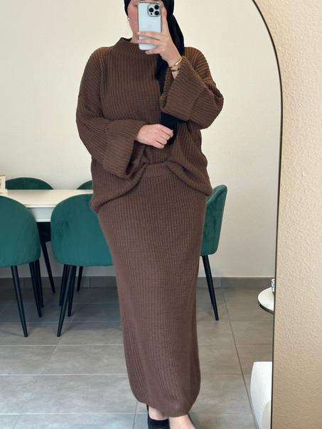 Ensemble  Hijab style 2 (Marron)