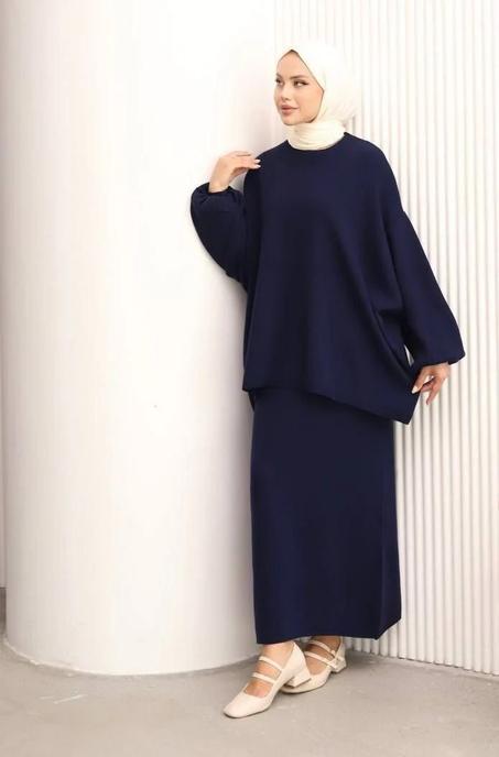 أنصومبل  تركي 🇹🇷 فاخر للمحجبات و لغير المحجبات (Bleu)