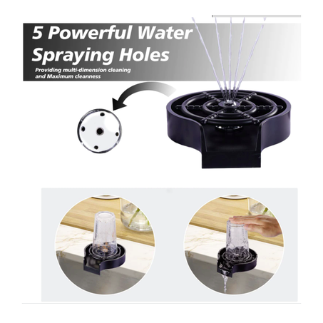 Lave-tasse automatique robinet rinceur de verre barre pichet de café nettoyage à haute pression tasse outil maison cuisine commo