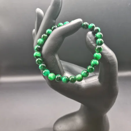 Bracelet Oeil de Tigre Vert Naturel 6mm – Élégance & Protection