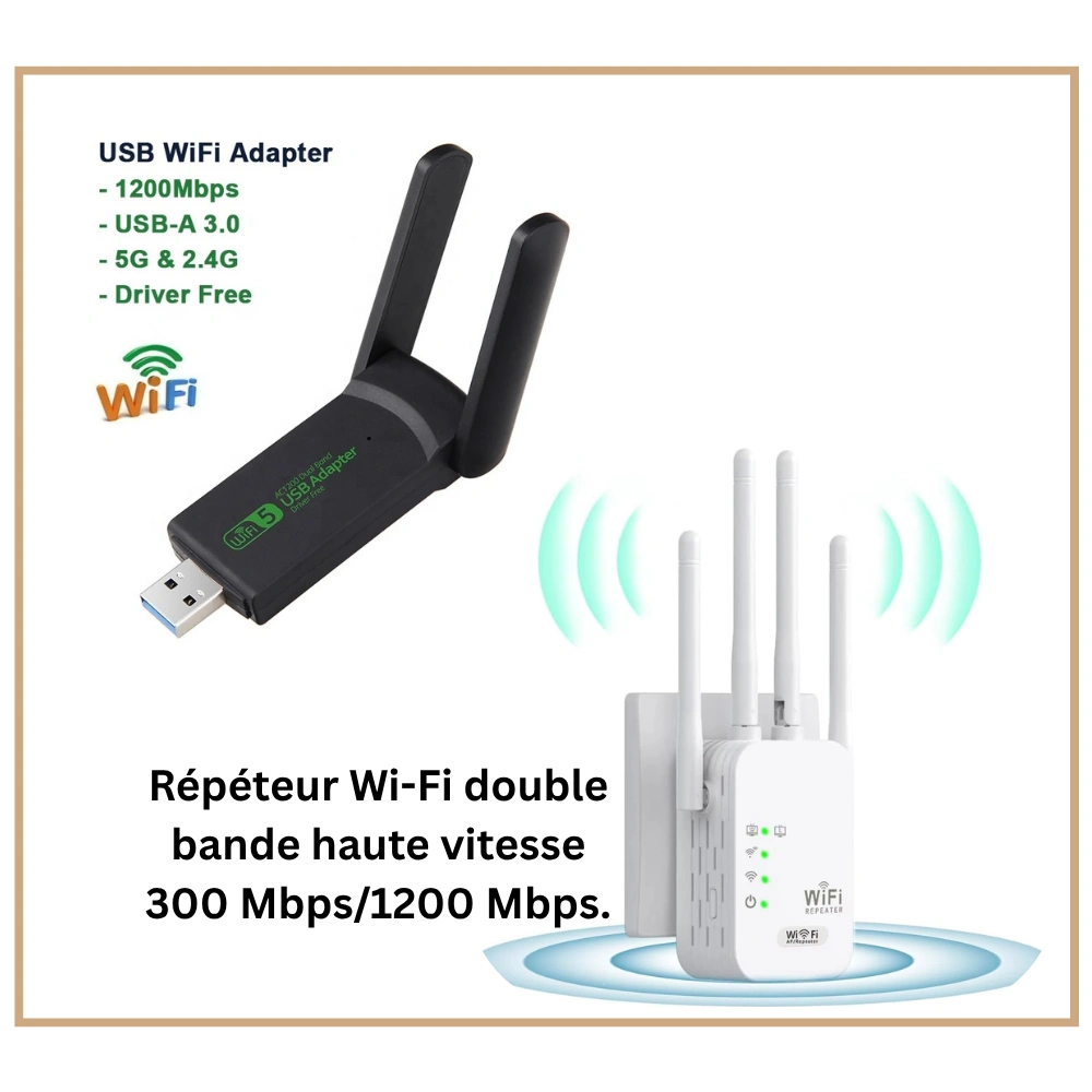 RÉPÉTEUR WI-FI + ADAPTATEUR USB 3.0 OFFERT