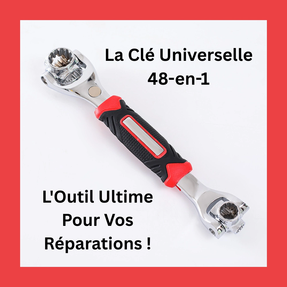 Clé à Douille Multifonction 48-en-1 à Rotation 360°
