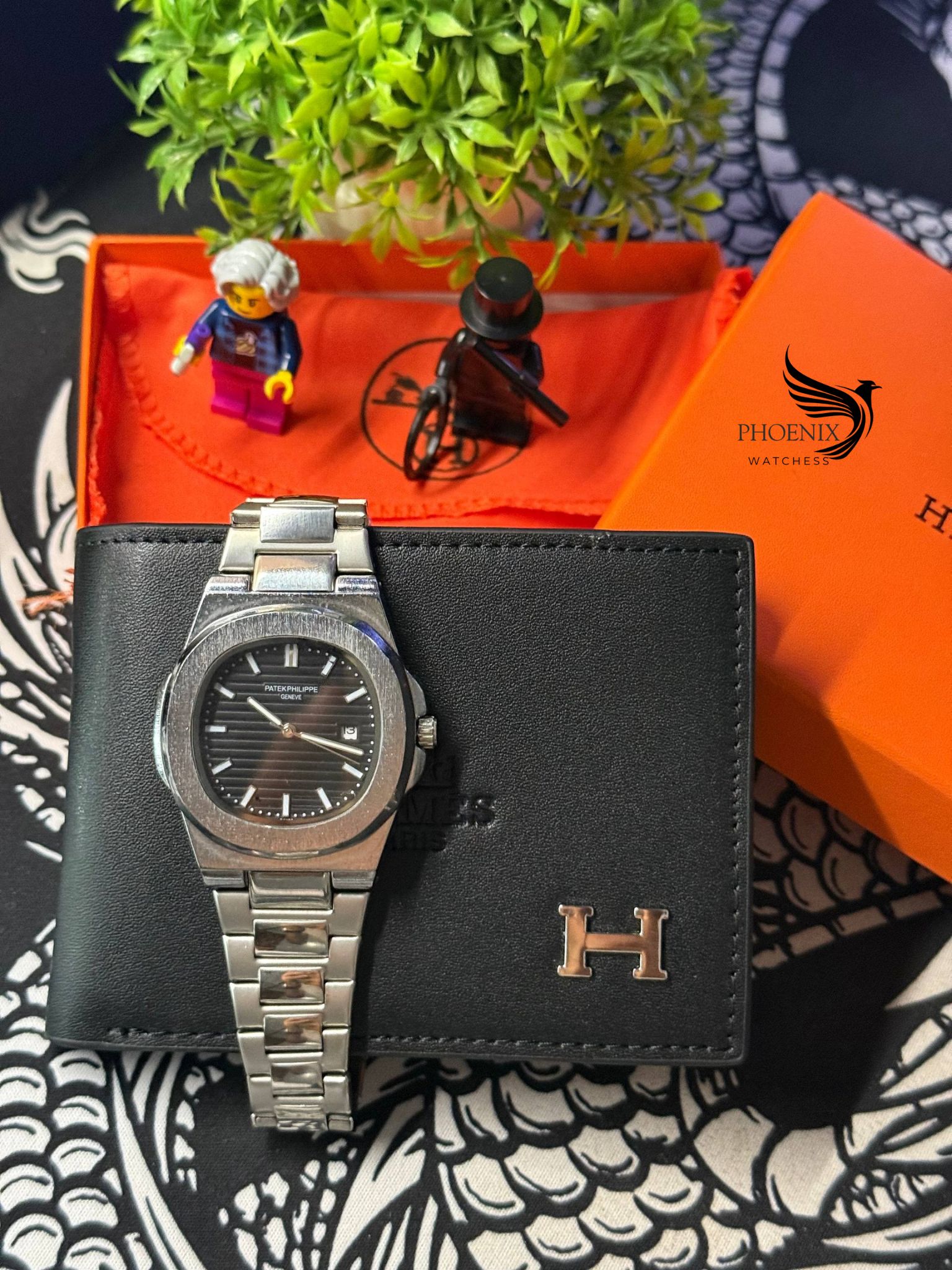 PACK PATEK BLACK +HERMES BLACK