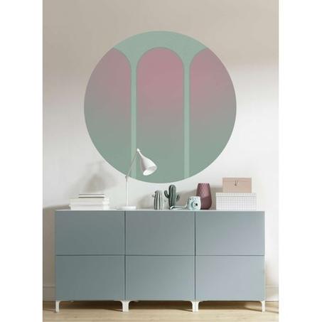 ثلاثة أبواب" ورق جدران بصورة جدارية مطبوعة على ورق غير منسوج