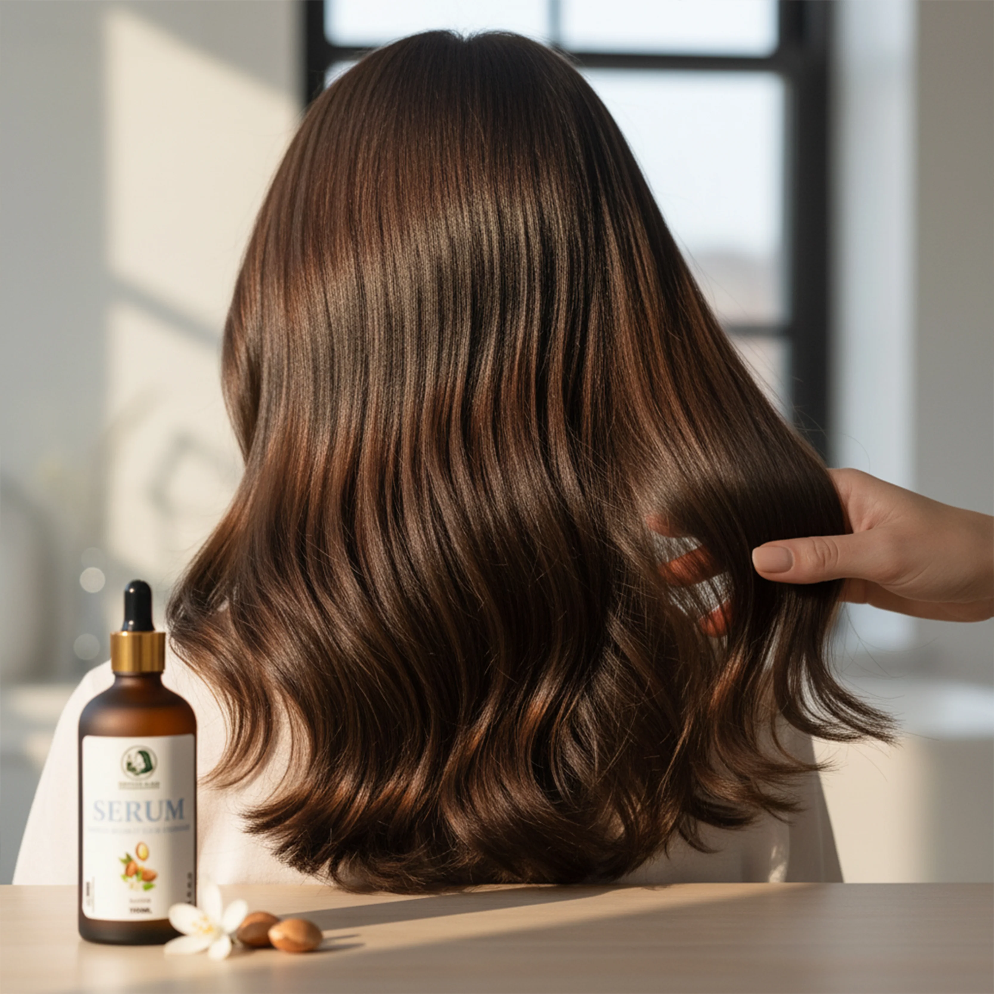 Sérum cheveux argan & fleur d’oranger – Hydratation & brillance cheveux secs